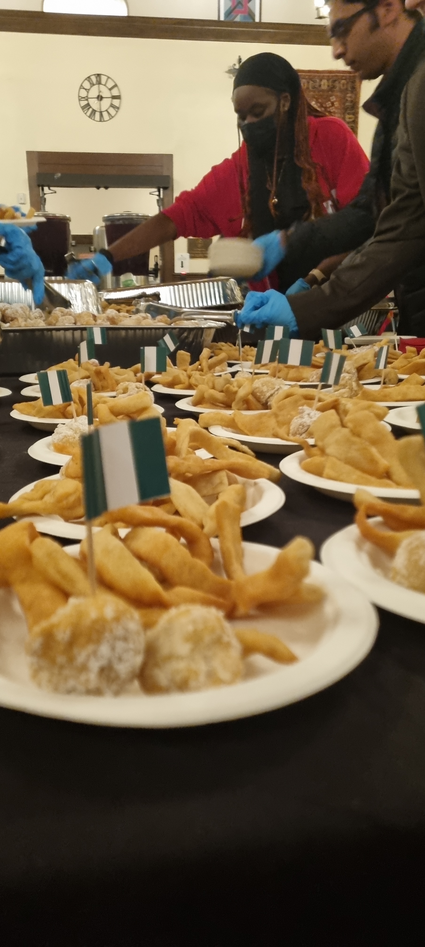 Nigerian foods emblazoned with the flag.