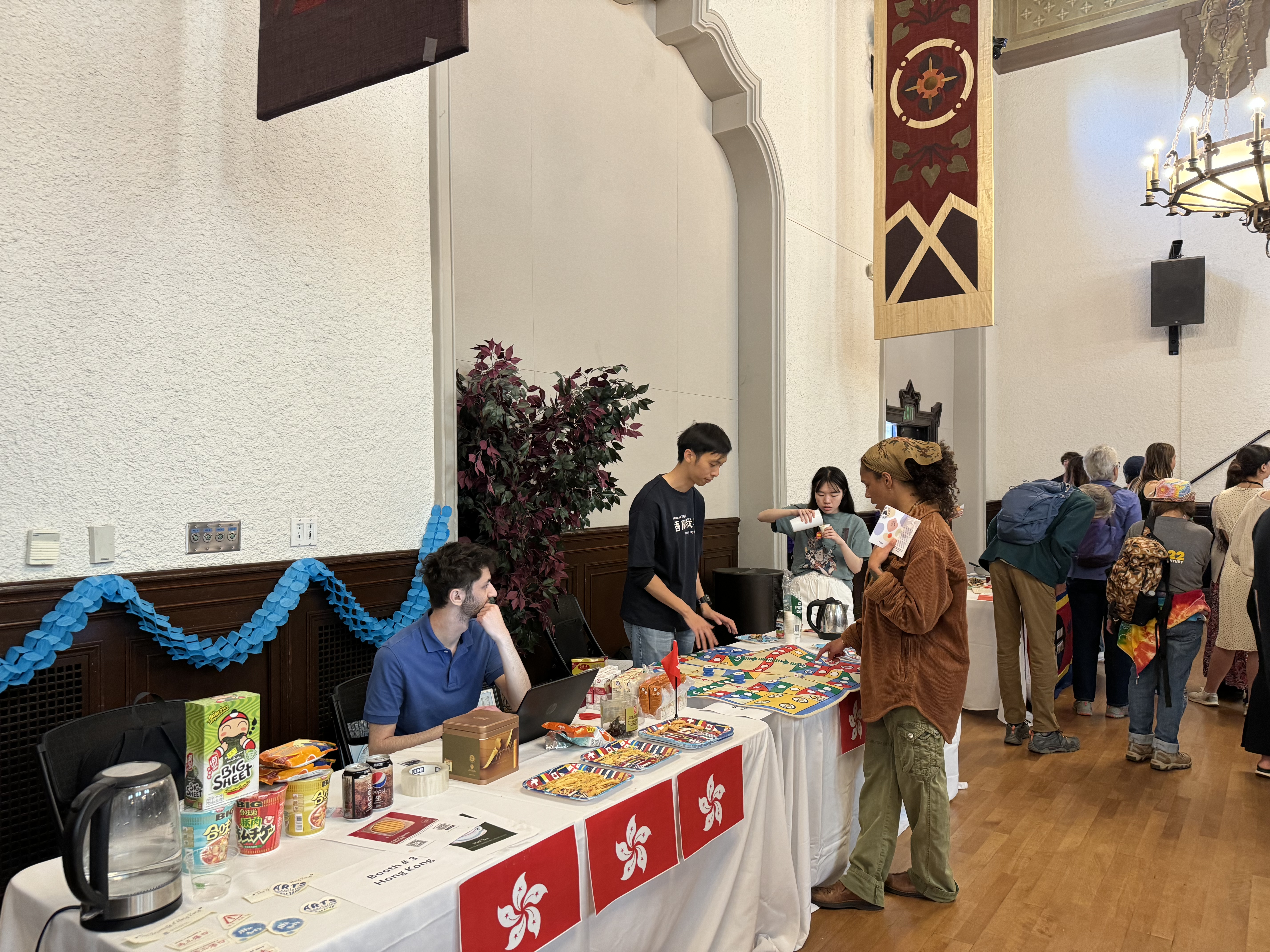 A group of stalls for the International Cultural Festival.