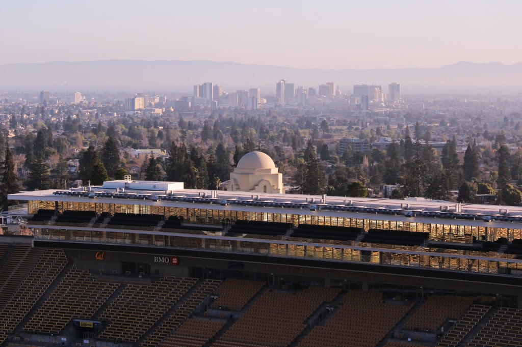 The I-House dome viewed from California Memorial Stadium